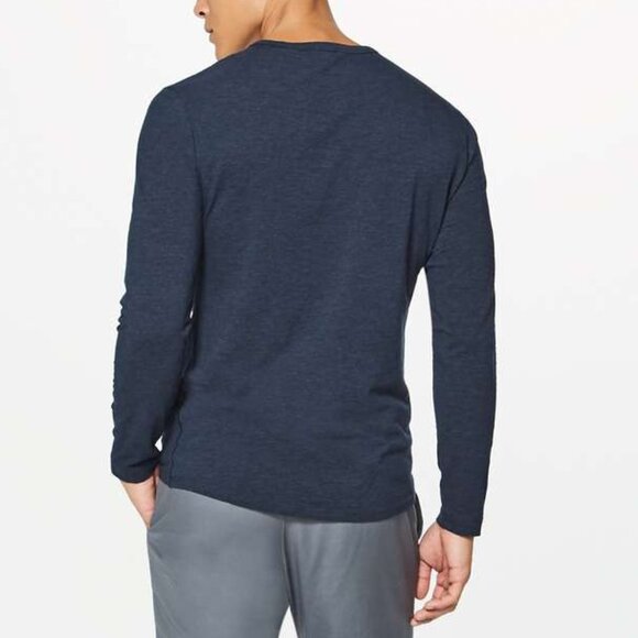 BNWOT 5 Year Basic Long Sleeve In Heathered Nautical Navy - Picture 2 of 7